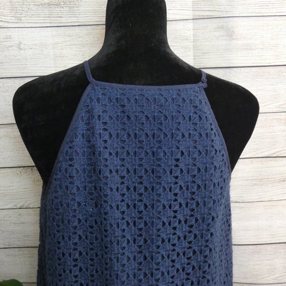 LUCKY BRAND Blue Halter top Dress Size Medium - Picture 6 of 10